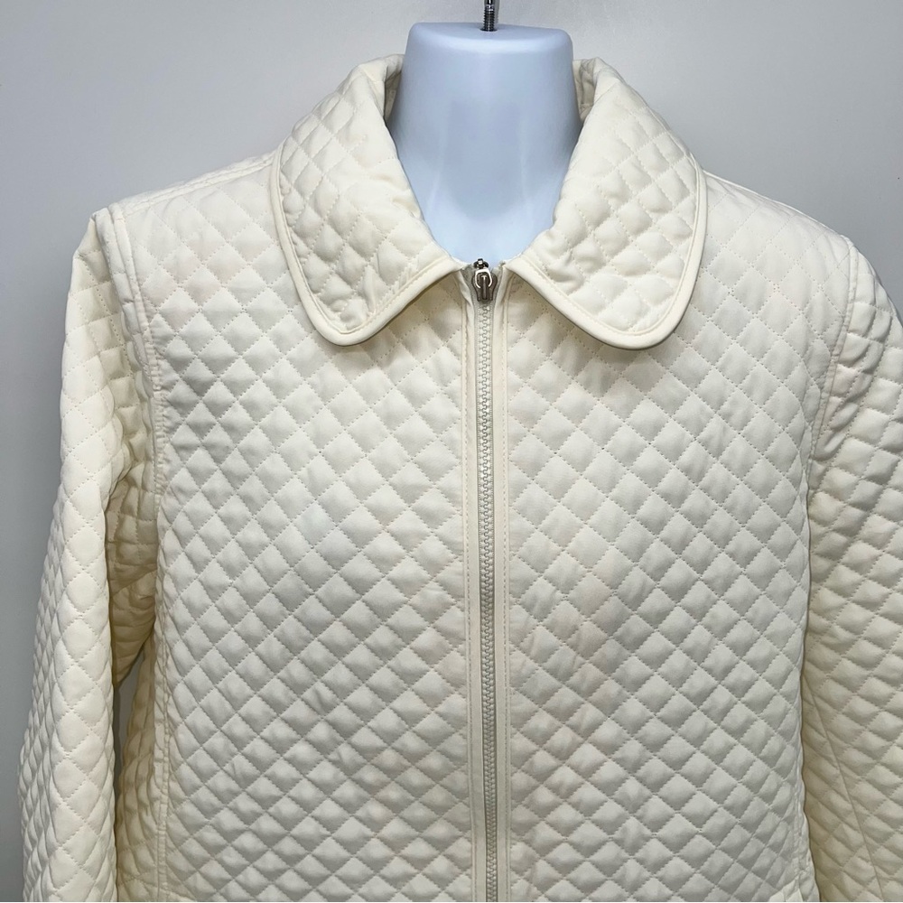 White Stag Quilted Cream Equestrian Styled Puffer Jacket- Size L (12/14) - Picture 2 of 9